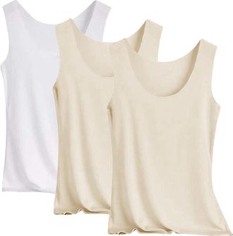 Generic Vest Tops Women Uk Multipack Plus Size - Vest Tops Women Uk Cotton - Sleeveless Tshirts Crop Top Loose Fit Tanktops Round Neck Sleevelesstops Plus Siz