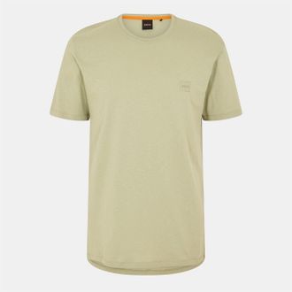 HUGO BOSS Heren Boss Hbo Tales T-Shirt, Premium Katoen in Open Groen 370