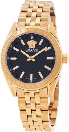 Versace V-Code Quartz Black Dial Ladies Watch VE8I00724