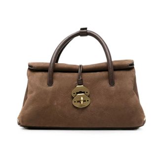 Zanellato Tassen, Dames, Bruin, ONE Size, Leer, Dotta Jones Kleine Leren Handtas