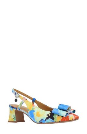 J. Rene&eacute; Greer Slingback Pump in Blue/Yellow/Green at Nordstrom, Size 7