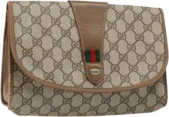 Gucci Pre-owned Vintage Clutch Bag - Dames - Vintage Clutch - Beige - ONE Size - Leer - Vintage
