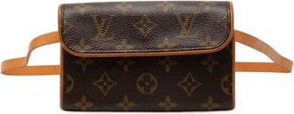 Louis Vuitton Brown Pvc Leather Pochette Sling Bag (Pre-Owned)
