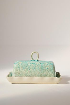 Anthropologie Old Havana Butter Dish