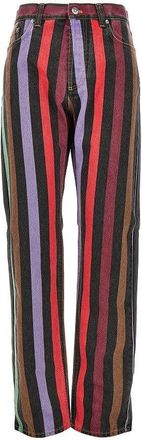 Versace Cotton denim jeans with striped motif Woman 28
