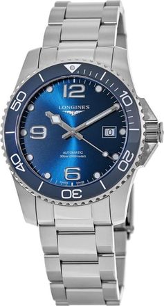Longines HydroConquest Automatic Blue Ceramic 41mm Steel Mens Watch L3.781.4.96.6