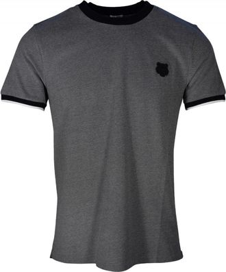 Kenzo Mens Black Tiger Detail Grey T-shirt Cotton - Size X-Large