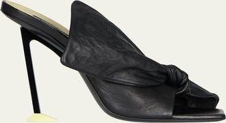 Givenchy 95mm Bow Leather Mule Sandals