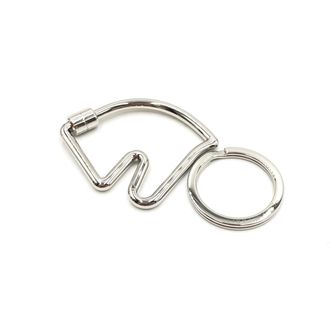 Herm&egrave;s Palladium Cheval Key Ring Womens Design (Pre-Owned)