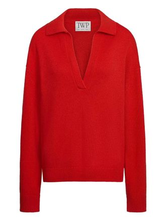 TWP Boy Henley polo-neck sweater - women - Cashmere - S - Red