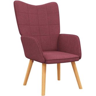 vidaXL Sill&oacute;n De Relax De Tela Color Rojo Tinto Vidaxl