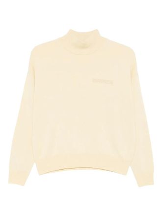 PESERICO high-neck embroidered-detail top - women - Fabric - 40 - Neutrals