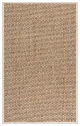 Safavieh Alfombra fibra natural de pastos marinos beige/blanco, 152 x 244 cm