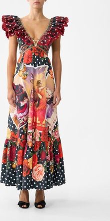 Camilla Frill Neck Dress With Hardware in Daughters Of Duende at Nordstrom, Size Xx-Large Au