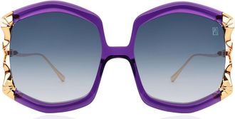 Anna-Karin Karlsson LA VIE EN ROSE Purple Womens Sunglasses Gold Size 56