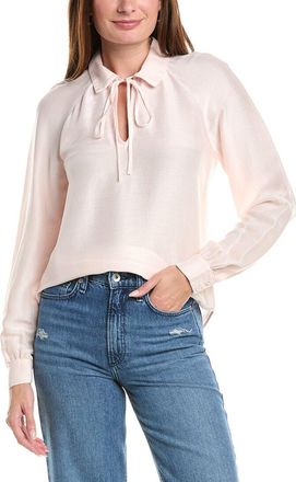 Bella Dahl Long Sleeve Raglan Silk-Blend Pullover