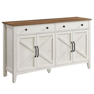 Vasagle Armario de almacenamiento de 40 x 140 x 80 cm de color blanco y marr&oacute;n