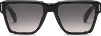 Philipp Plein Plein Stud Crystals Zonnebril - Heren - Zonnebrillen - Zwart - ONE Size - Accessoires