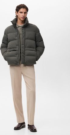 Mango Anorak corto trapuntato water repellent verde scuro - Uomo - XXL - MANGO MAN