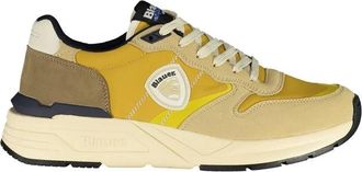 Blauer Polyester Sneaker - Heren - Sneakers - Veelkleurig - 46 EU - Polyester - Schoenen