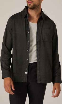 7 Diamonds Generation Heather Knit Button-Up Shirt in Navy at Nordstrom, Size Xx-Large