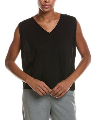 Eileen Fisher V-Neck Wool Vest