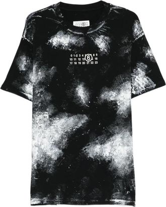 Maison Margiela Graphic Print T-shirt met ronde hals - Heren - T-shirts - Veelkleurig - 2XL - Tops