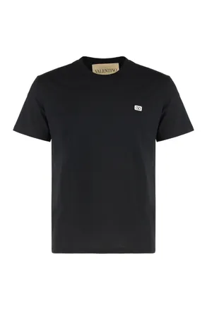 Valentino Garavani Crew-Neck Cotton T-Shirt - Black