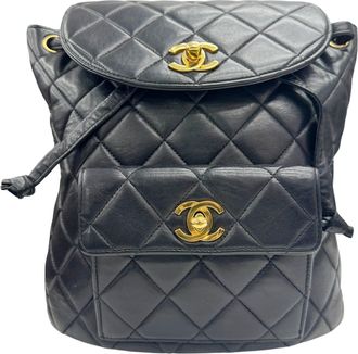 Chanel Black Leather Backpack (Pre-Owned)