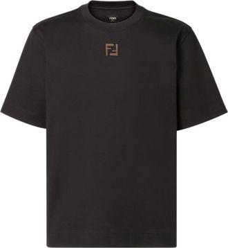 Fendi Hombre, Camisetas, Negro, Talla: S