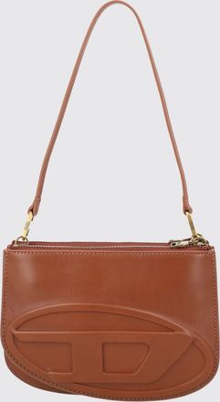 Diesel Borsa a spalla mini 1DR in pelle liscia con placca logo Oval D
