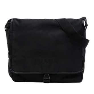 Prada Pre-owned Vintage Nylon Crossbody Bag - Dames - Pre-owned - Zwart - Maat: ONE Size Nylon