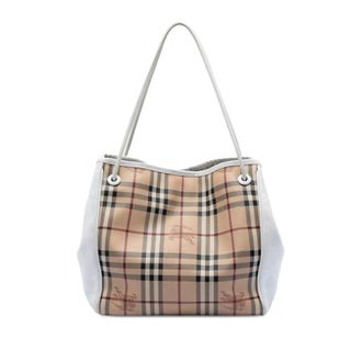 Burberry Pre-owned Burberry Small Leather Trimmed Haymarket Check Coated Canvas Canterbury Tote Ladies VLTGS26VC99XZGI2