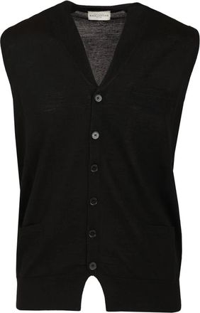 Ballantyne V-hals Vest - Heren - Vesten - Zwart - XL - Wol - Truien & Vesten
