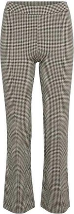 Part Two Zwart Houndstooth Straight-Leg Broek - Dames - Wijde Broeken - Veelkleurig - XS - Polyester - Broeken