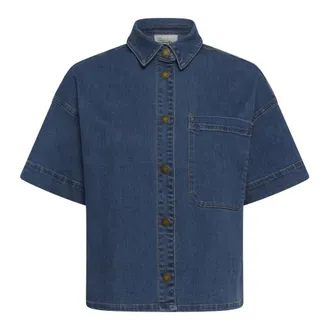MY ESSENTIAL WARDROBE MWLinn 115 Boxy Shirt - - Blouses & Shirts - Donna - Blu - L