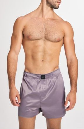 Savage x Fenty Savage X Satin Boxers in Raisin Berry at Nordstrom, Size Xxx-Large