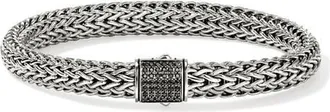 John Hardy Icon Bracelet, Gemstones, 7.5mm in Black Sapphire at Nordstrom, Size X-Large