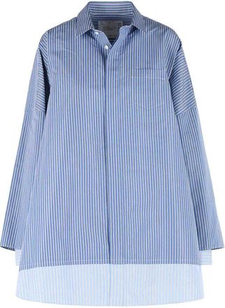 sacai Light Blue Cotton Blend Shirt