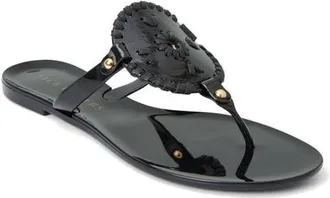 Jack Rogers Collins Jelly Flip Flop in Black at Nordstrom, Size 10