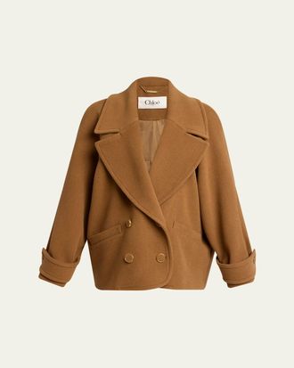 Chlo&eacute; Lower Impact Wool Herringbone Jacket