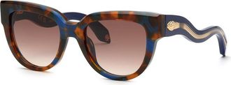 Roberto Cavalli SRC054 09UV Womens Sunglasses Tortoiseshell Size 53