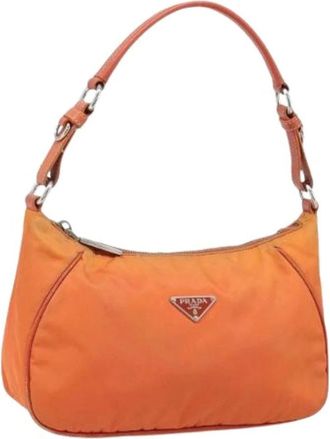 Prada Pre-owned Shoulder Bags, female, Orange, Size: ONE SIZE Pre-owned Vintage Shoulder Bag