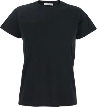 The Row Tops, Dames, Zwart, XL, T-shirt met ronde hals en korte mouwen