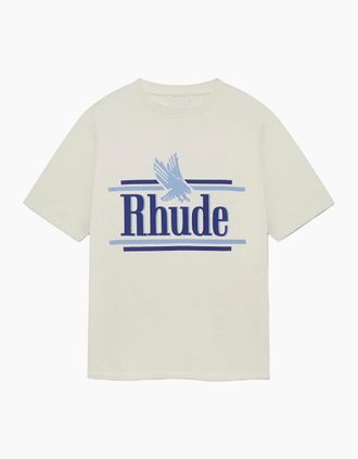 Rhude Mens Rossa T-Shirt Off-White - Size: 44