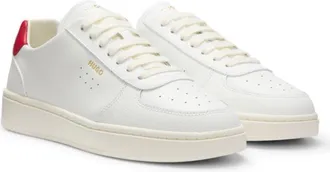 HUGO BOSS Leather sneakers with gold-tone logo