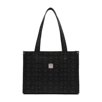 MCM Tote Bags, female, Black, Size: ONE SIZE Aren School Bag Tote