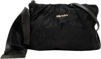 Prada Pre-owned Borsa a tracolla in nylon con fiocco - - Pre-owned - Donna - Nero - ONE SIZE
