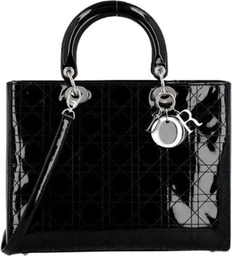 Dior Pre-owned Large Lady Handbag - Dames - Vintage Handtas - Zwart - ONE Size - Vintage