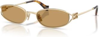 Miu Miu C51S Zonnebril - Dames - Zonnebrillen - Geel - 54 MM - Accessoires